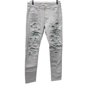 Men's KDNK White Distress Jeans Size 32 Style KNB3206‎